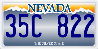 NV license plate 35C822