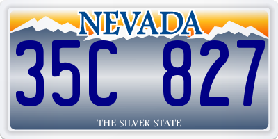 NV license plate 35C827