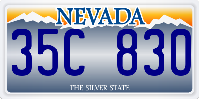 NV license plate 35C830