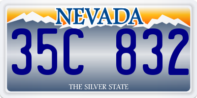 NV license plate 35C832