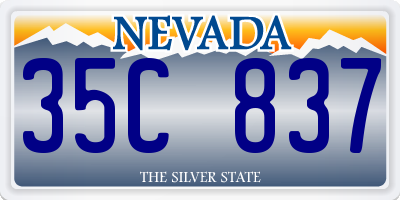 NV license plate 35C837