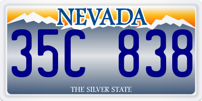 NV license plate 35C838