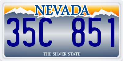 NV license plate 35C851