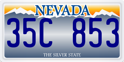 NV license plate 35C853