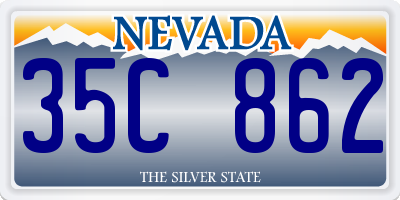 NV license plate 35C862