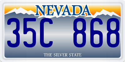NV license plate 35C868