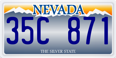 NV license plate 35C871