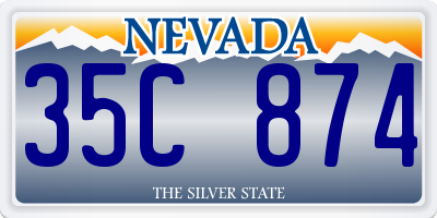 NV license plate 35C874