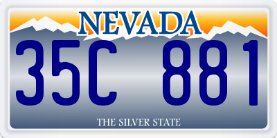 NV license plate 35C881