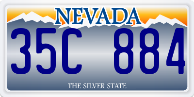 NV license plate 35C884