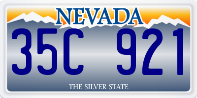 NV license plate 35C921