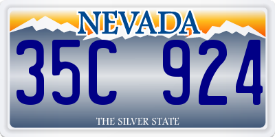 NV license plate 35C924