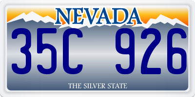 NV license plate 35C926