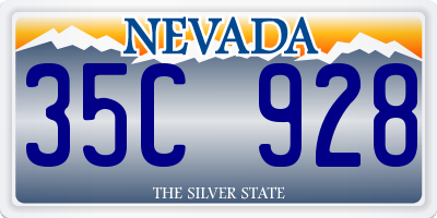 NV license plate 35C928