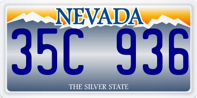 NV license plate 35C936