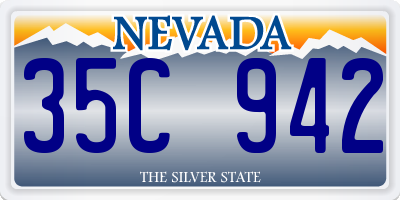 NV license plate 35C942