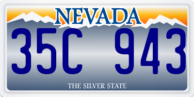 NV license plate 35C943