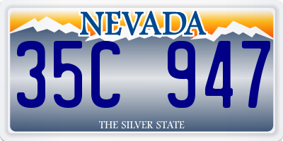 NV license plate 35C947