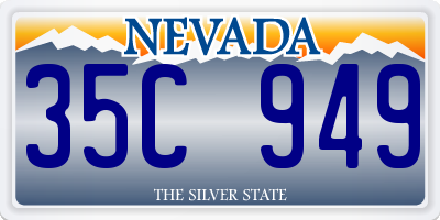 NV license plate 35C949