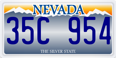 NV license plate 35C954