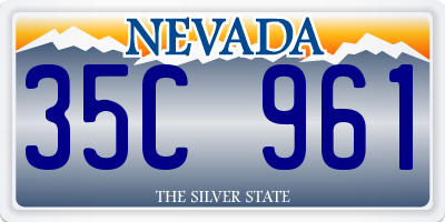 NV license plate 35C961