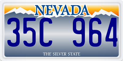 NV license plate 35C964