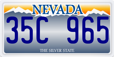 NV license plate 35C965