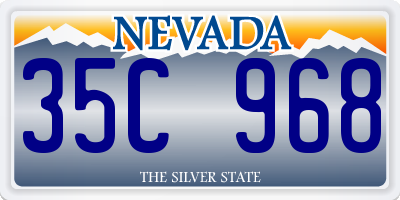 NV license plate 35C968