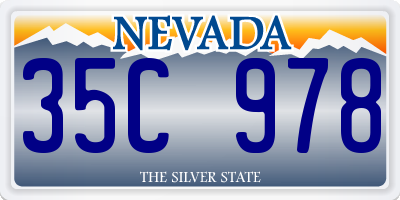 NV license plate 35C978