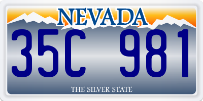 NV license plate 35C981