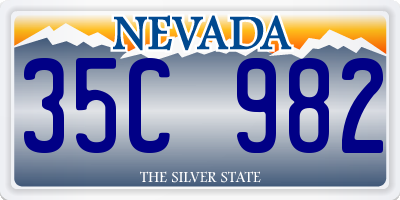 NV license plate 35C982