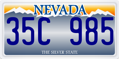 NV license plate 35C985