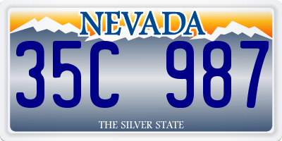 NV license plate 35C987
