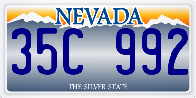 NV license plate 35C992