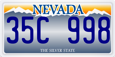 NV license plate 35C998