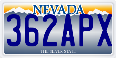 NV license plate 362APX