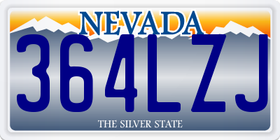 NV license plate 364LZJ