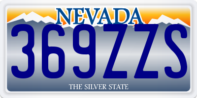 NV license plate 369ZZS