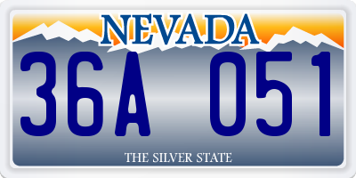 NV license plate 36A051