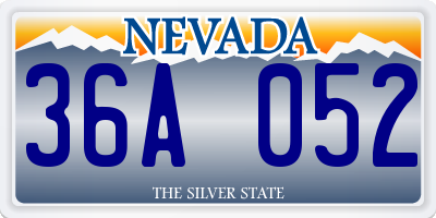NV license plate 36A052