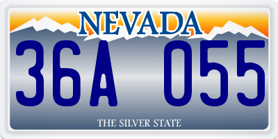 NV license plate 36A055