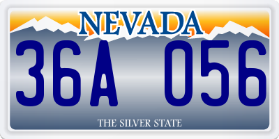 NV license plate 36A056