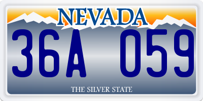 NV license plate 36A059