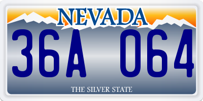 NV license plate 36A064