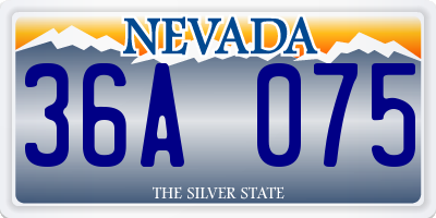 NV license plate 36A075