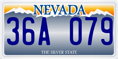 NV license plate 36A079