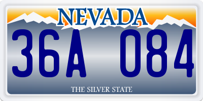 NV license plate 36A084