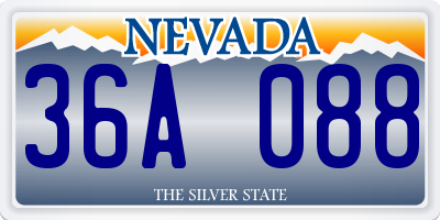 NV license plate 36A088