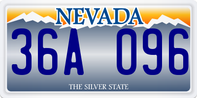NV license plate 36A096