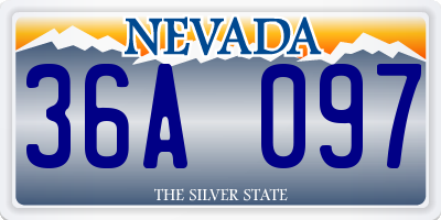 NV license plate 36A097